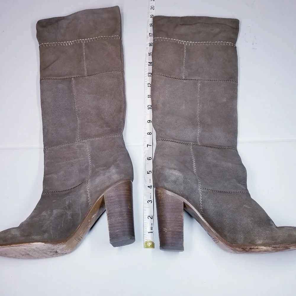 Coach | Suede Knee High Heel Boots, 7 - Picture 6 of 8